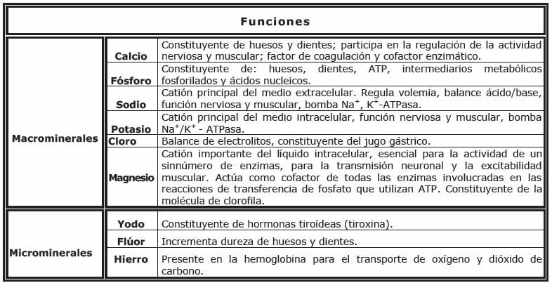 Sales Minerales